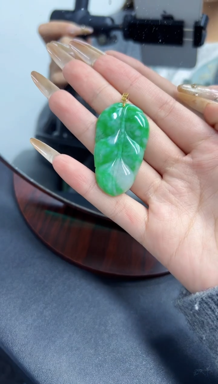 【闪购商品】翡翠颈饰18K金镶嵌Y缅料A货/支持复检/一件