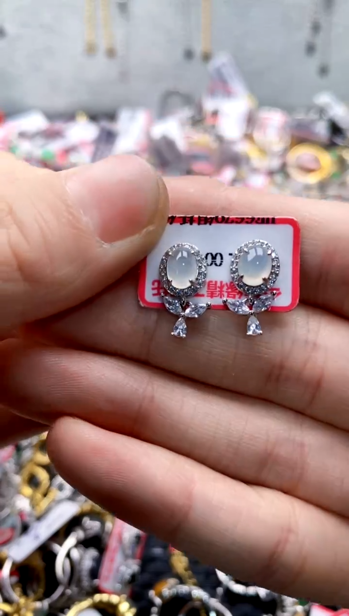 翡翠戒指银S925镶嵌101010---1