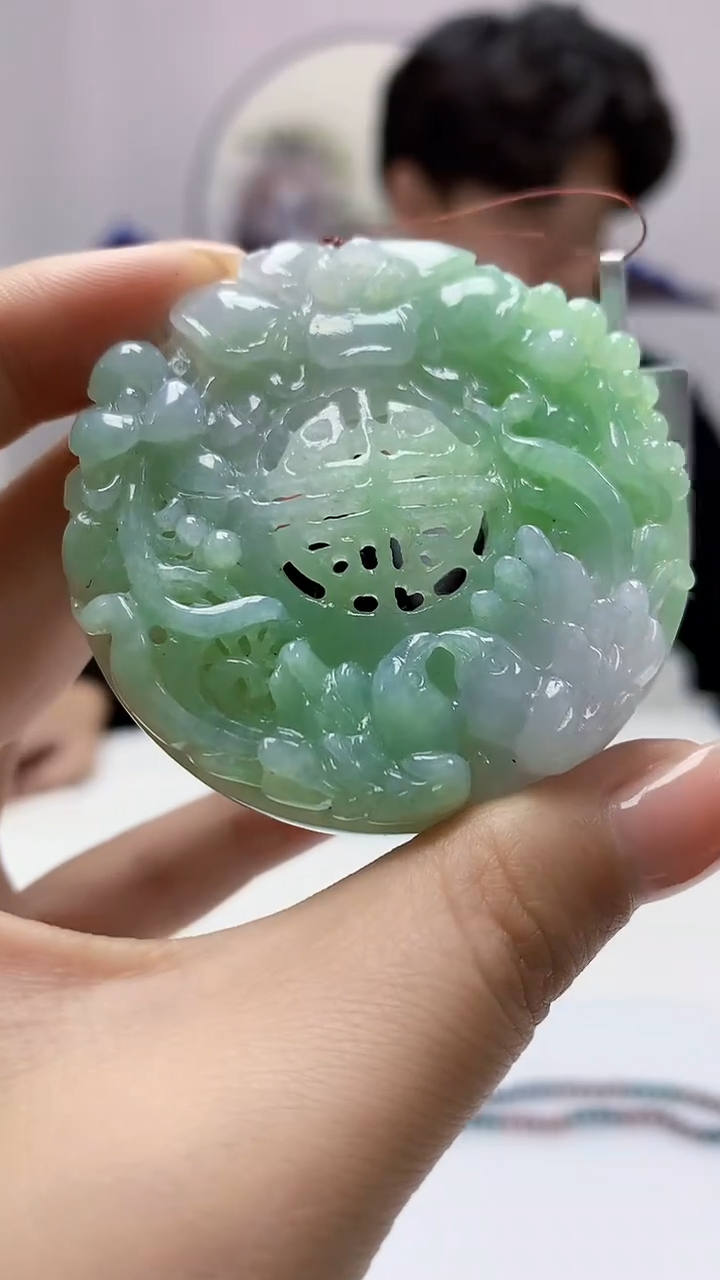 【闪购商品】定制翡翠未镶嵌5145mm-毛货挂件79