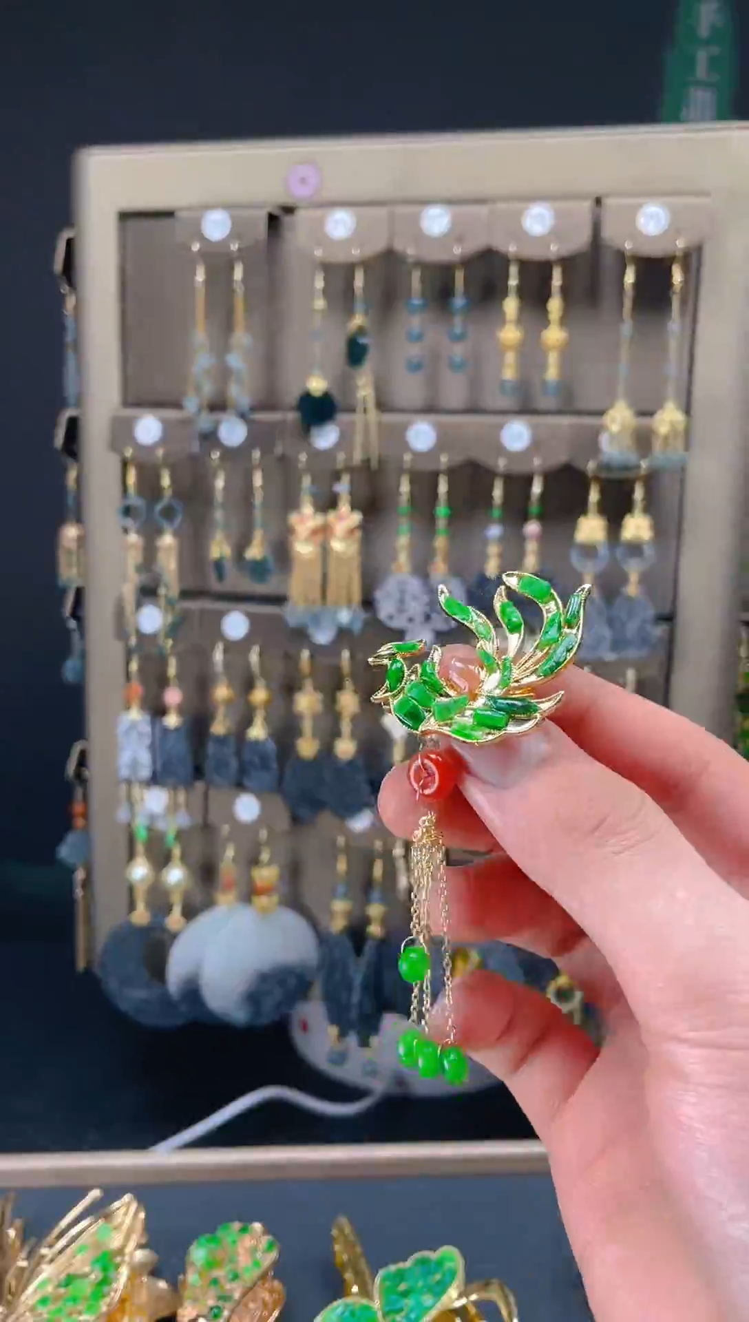 【闪购商品】翡翠耳饰合金086翡翠饰品