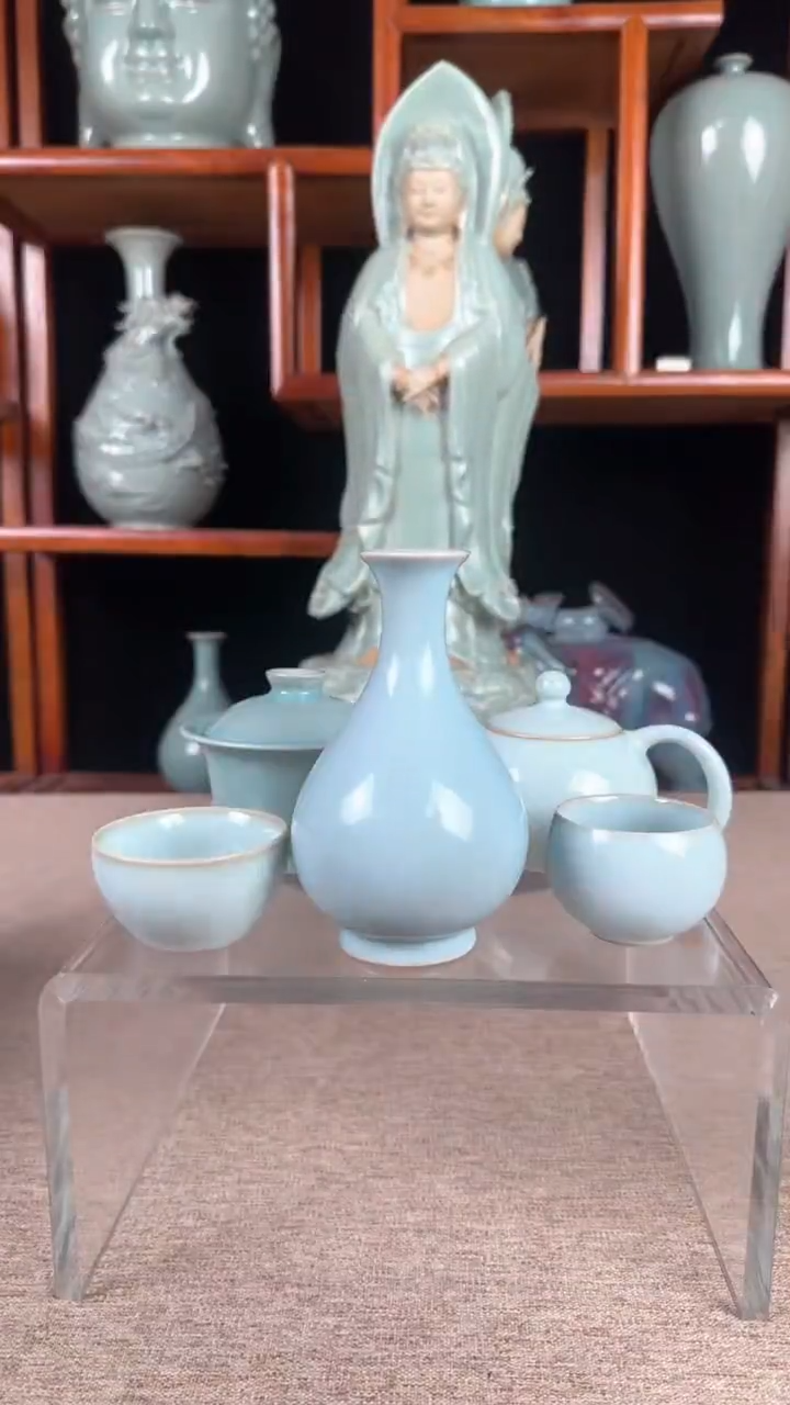 摆件舞钢汝瓷艺术 小玉壶春