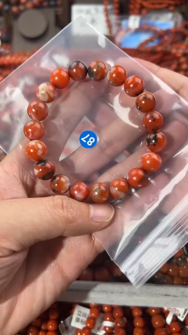 南红玛瑙手串未镶嵌11