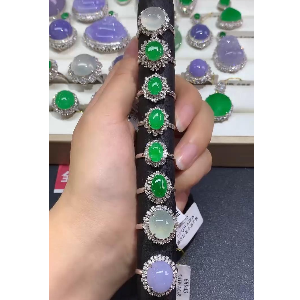 【彩虹盘】翡翠-18K金-多样性发一件-A017|CXQ21