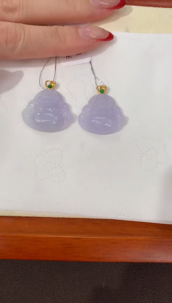 【闪购商品】翡翠颈饰18K金镶嵌天然缅甸a货翡翠(多样性发其一)
