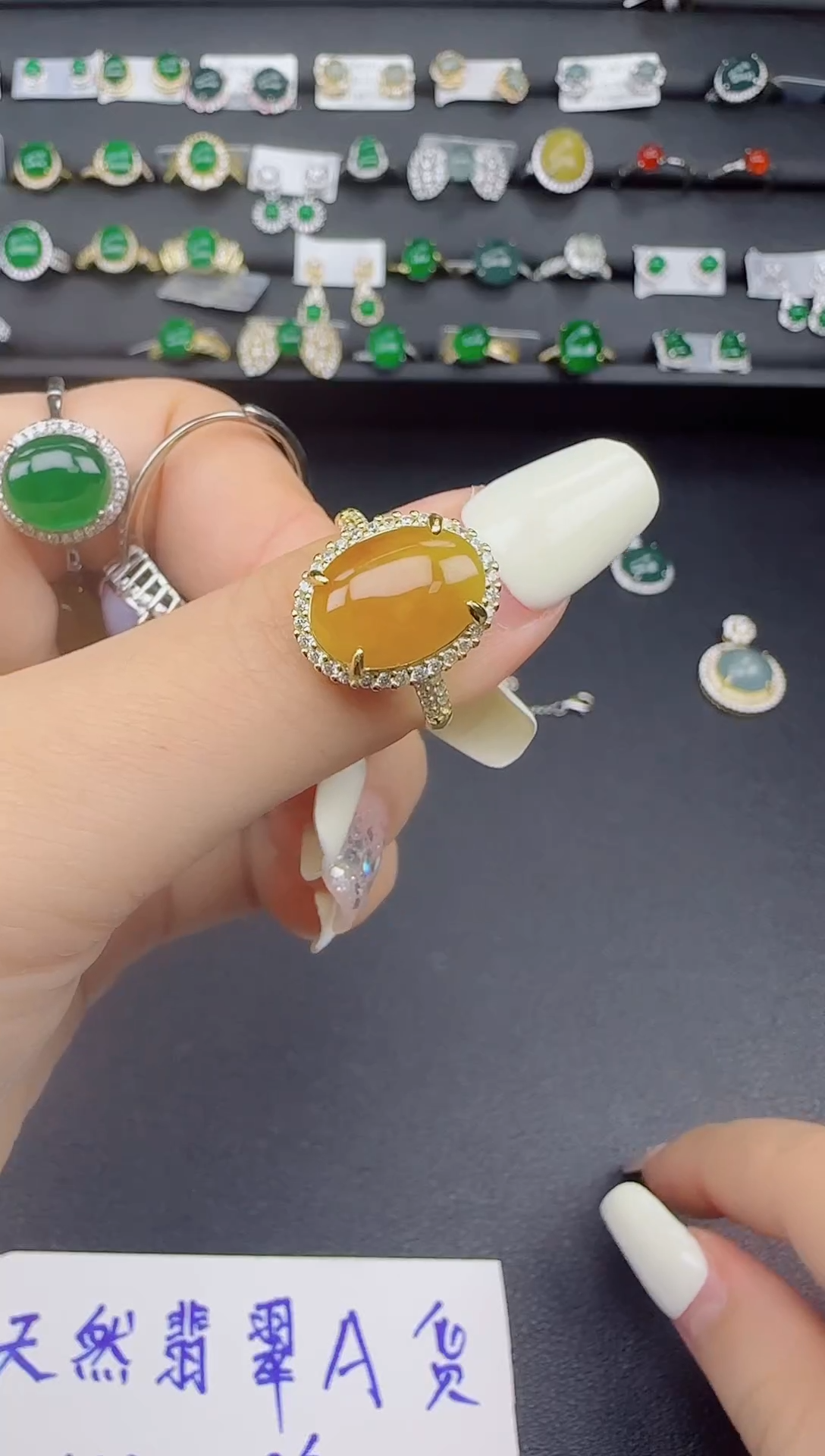 翡翠戒指银S925镶嵌111111