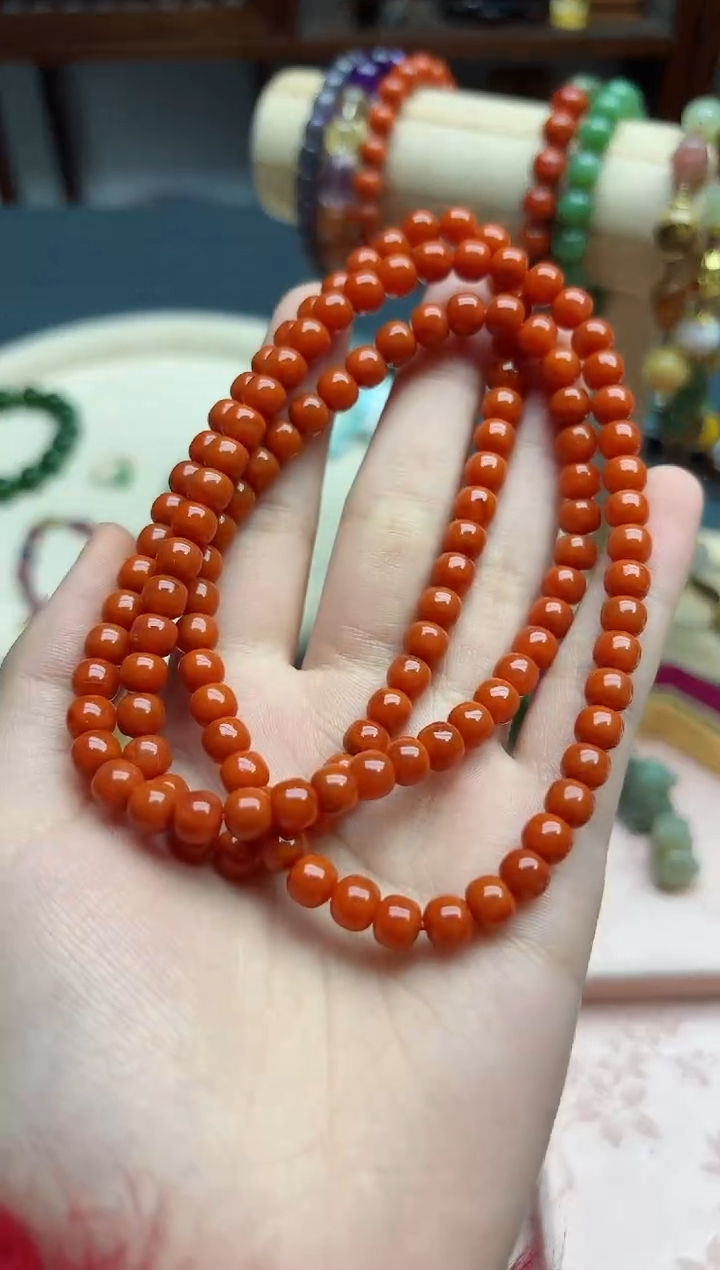 【闪购商品】南红玛瑙长串未镶嵌南红6+mm长串*1 GW