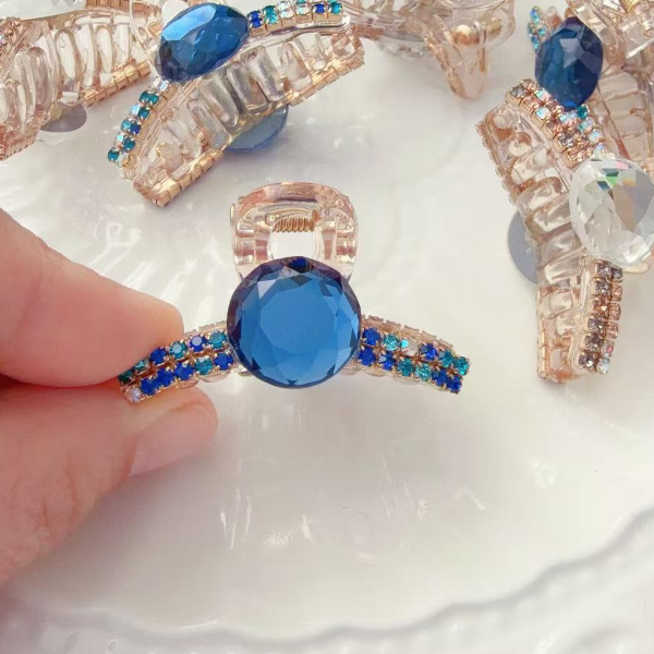 韩国东大门可爱气质水晶闪闪刘海抓夹A124