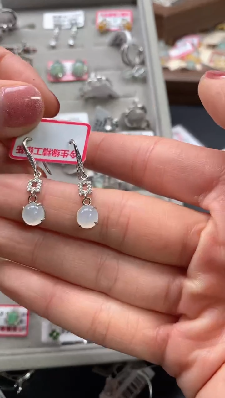 【闪购商品】翡翠戒指银S925镶嵌111111   3