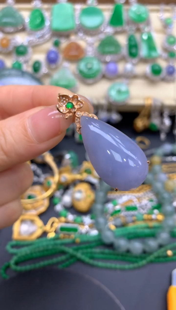 【闪购商品】翡翠颈饰18K金镶嵌326-中国好珍宝