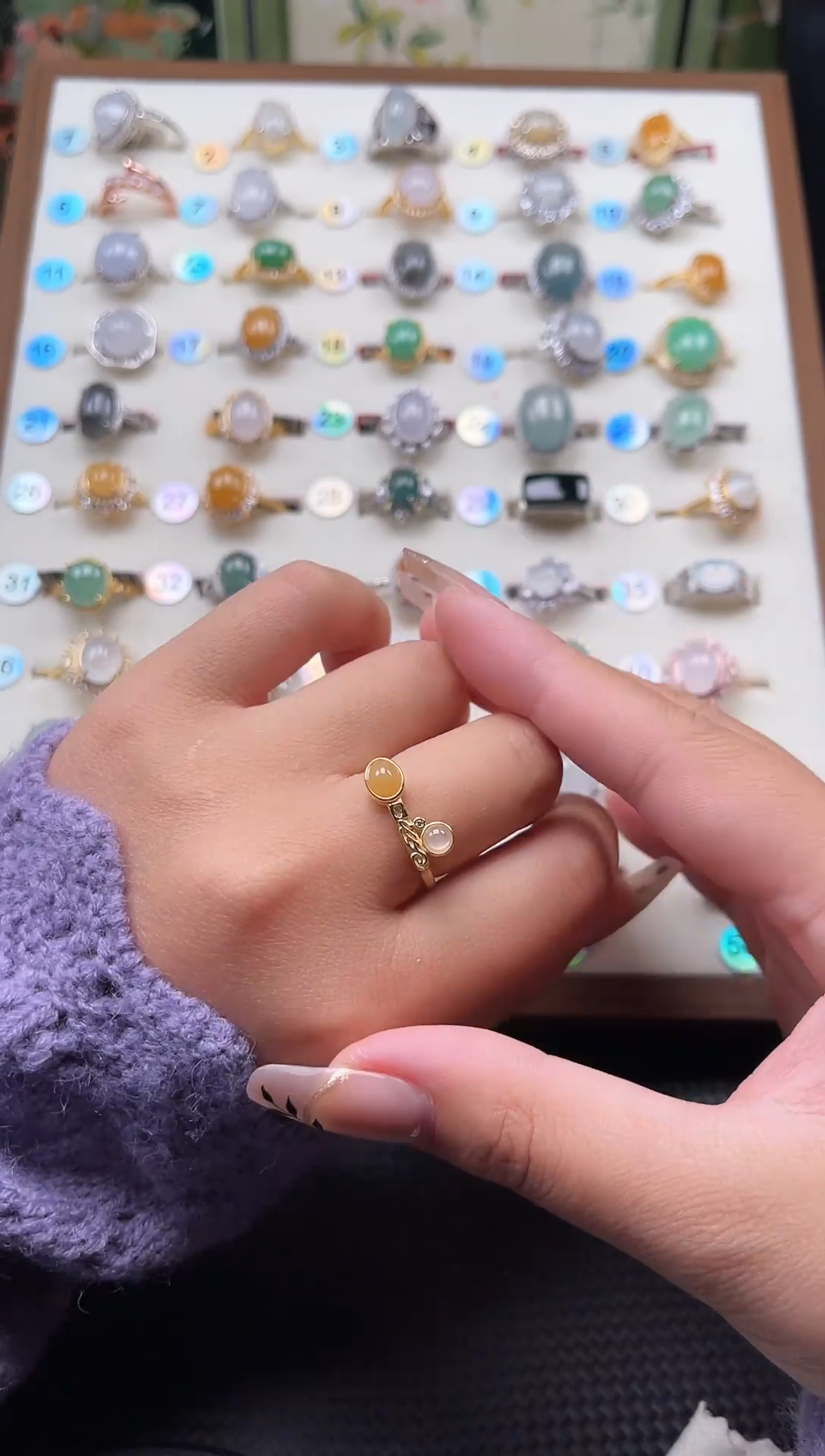 【闪购商品】翡翠戒指银S925镶嵌天然A货翡翠戒指