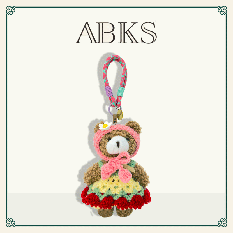 ABKS原创手工包包挂件公仔女款可爱mini毛绒娃娃玩偶挂件配饰0017