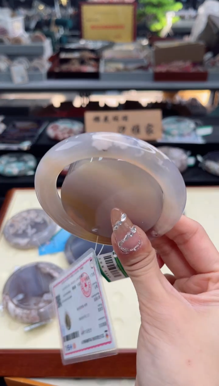 【闪购商品】石英质玉手镯未镶嵌56圈口（赠品镯心）3507690