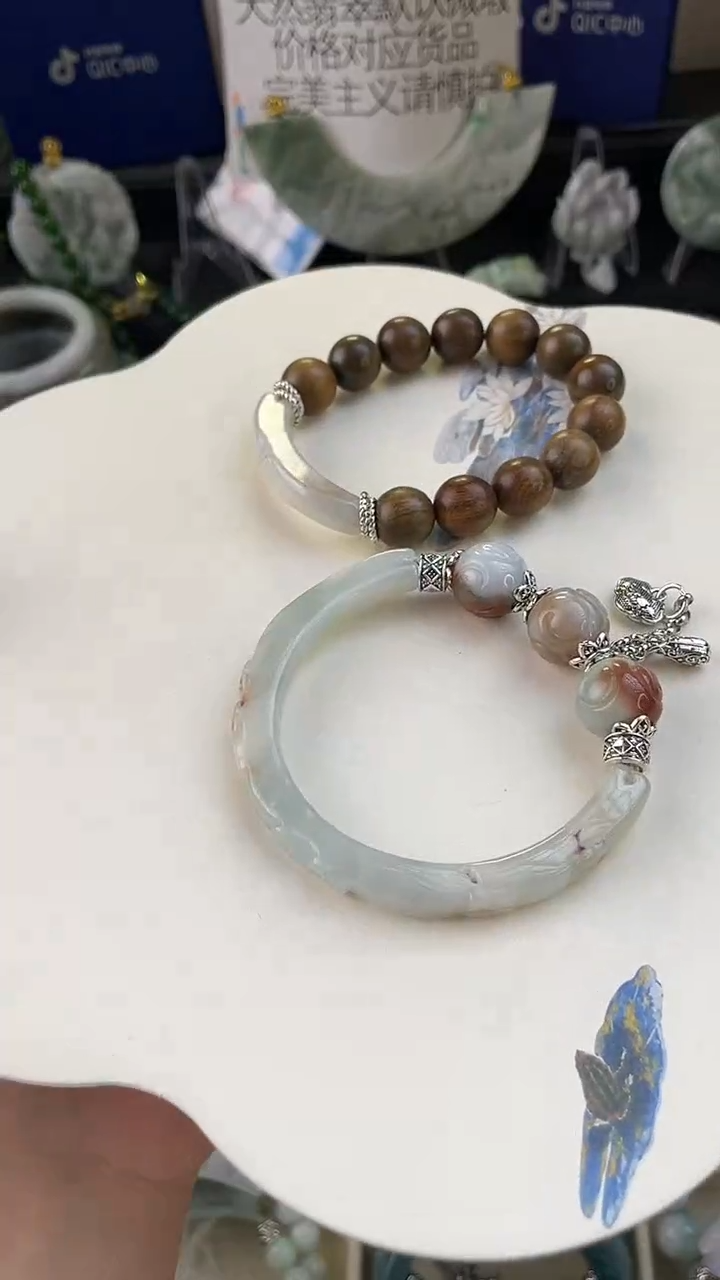 未镶嵌手链翡翠手工定制默认微瑕主播介绍为准