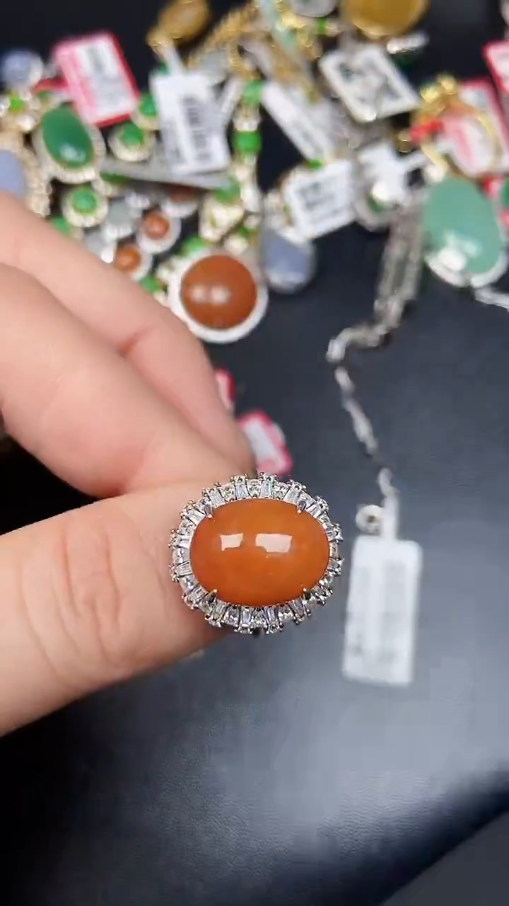 银S925镶嵌戒指翡翠1570