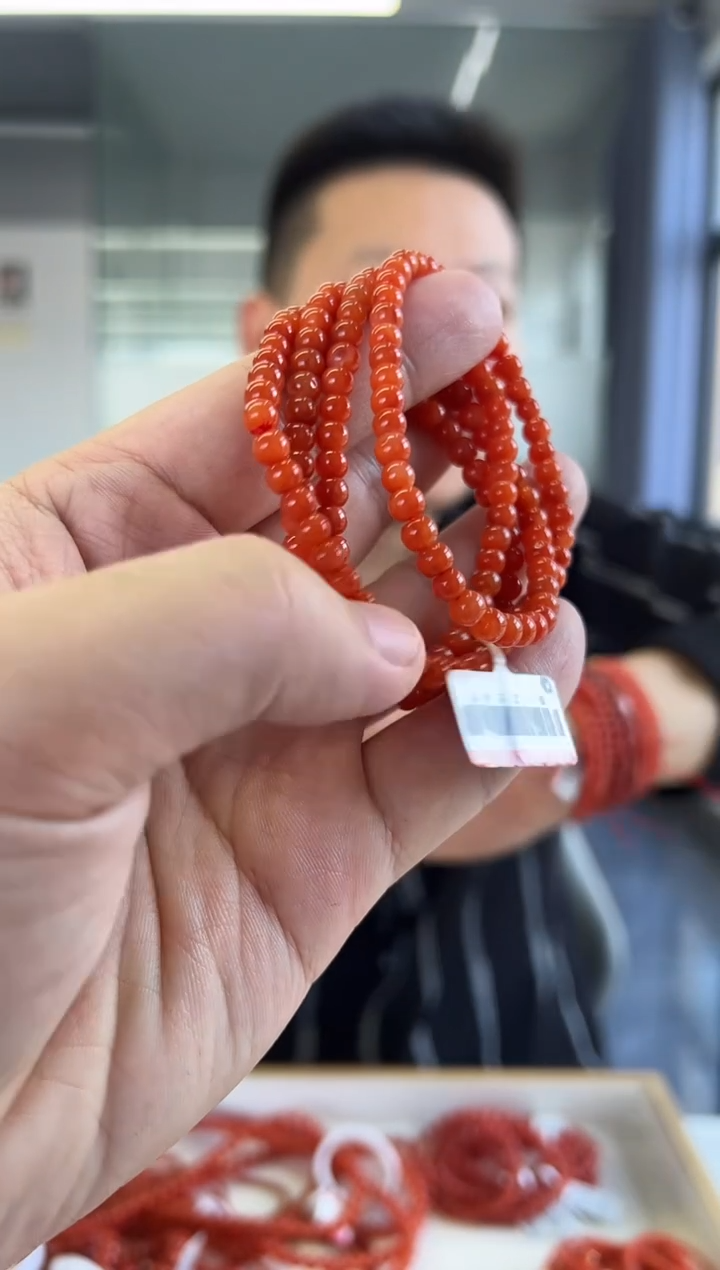 未镶嵌手链南红玛瑙南红精工老型小米链佛珠5mm+