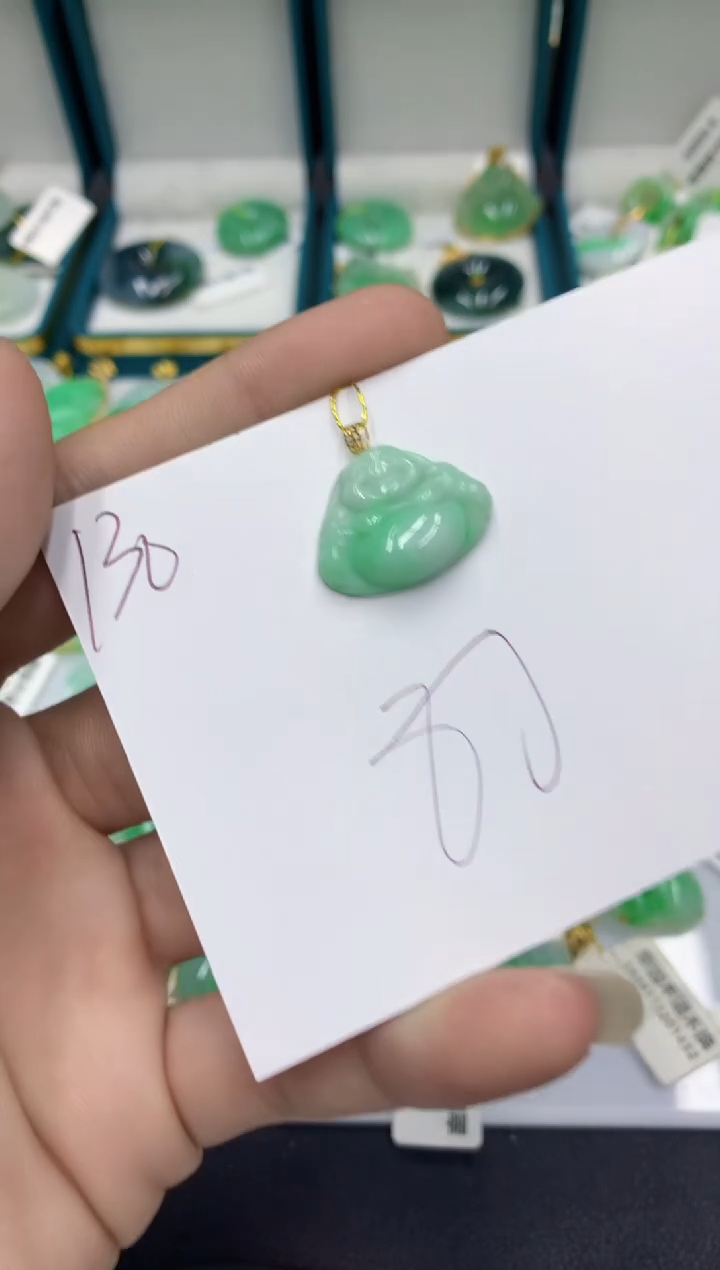 【闪购商品】翡翠颈饰18K金镶嵌翡翠