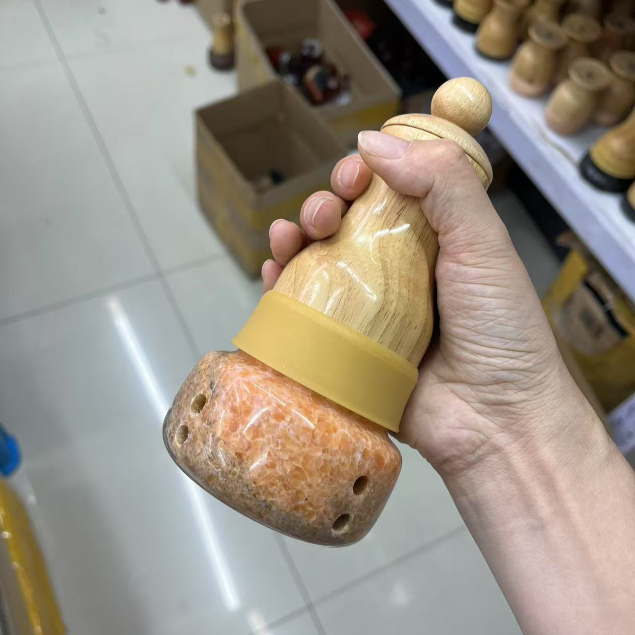 米黄玉艾灸罐全身疏通