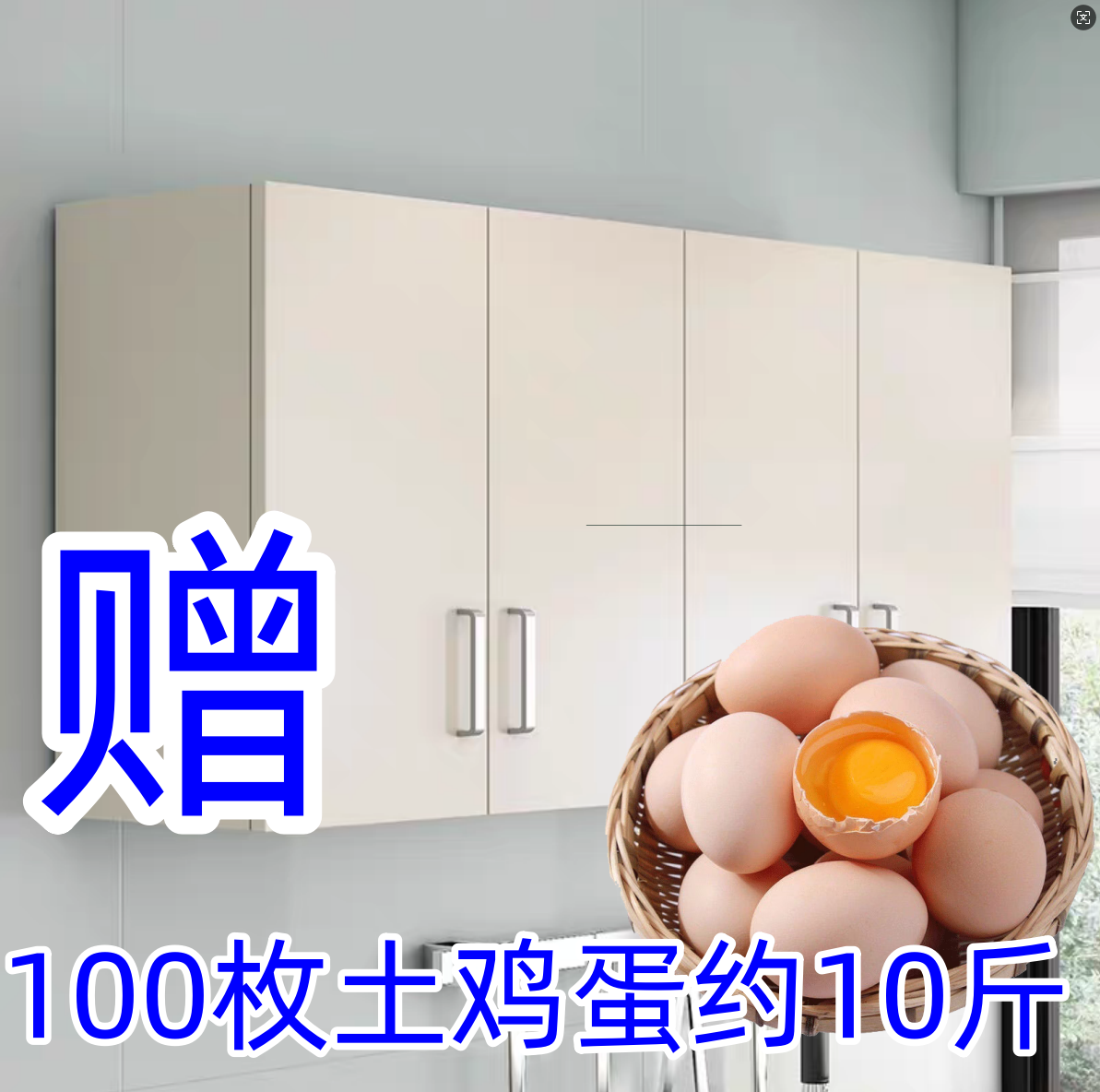 赠100枚土鸡蛋约10斤吊柜橱柜挂墙柜壁柜简约时尚实木柜置物柜11