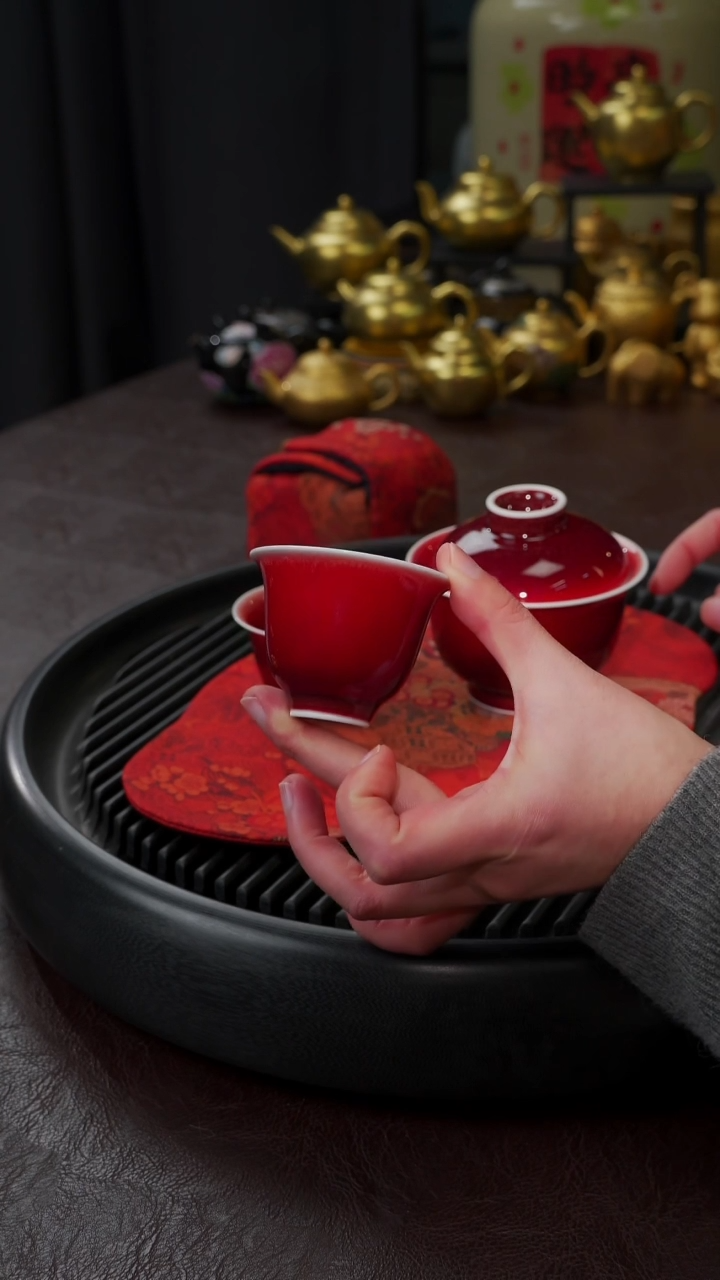 【闪购商品】杯【宜景窑郎红】闻香杯