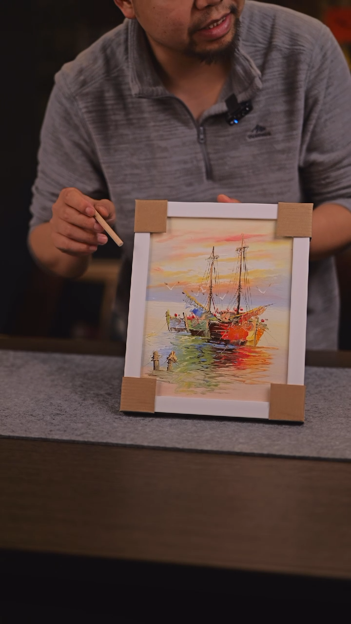 【闪购商品】书法227 帆 船 油 画 手 绘