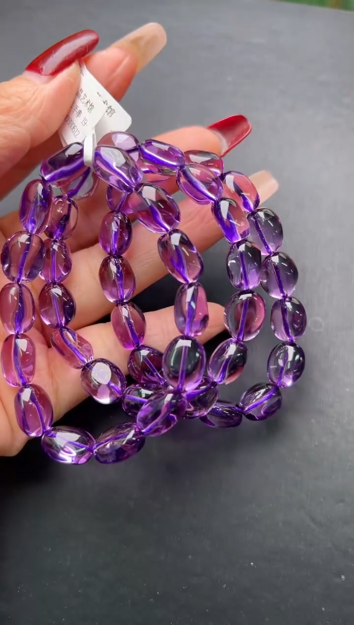 【闪购商品】水晶手串未镶嵌紫水晶随形手串多样性发一M38043