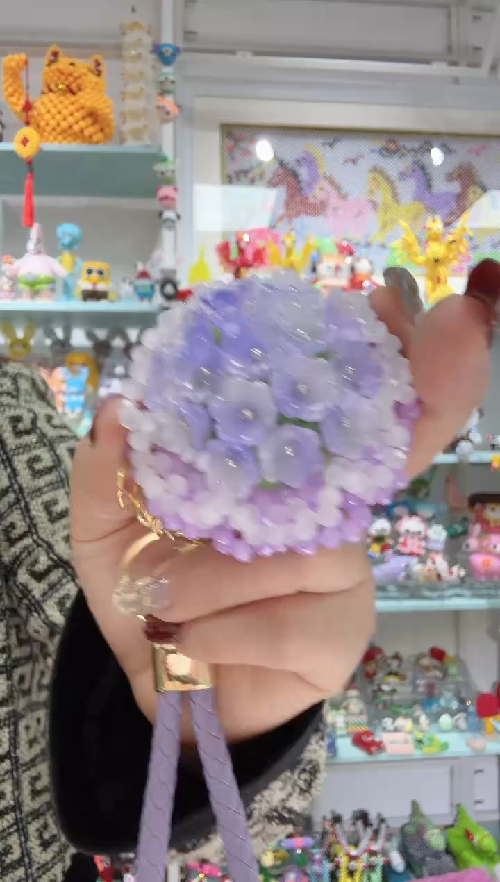 玻璃0813铃兰花100个莫奈紫