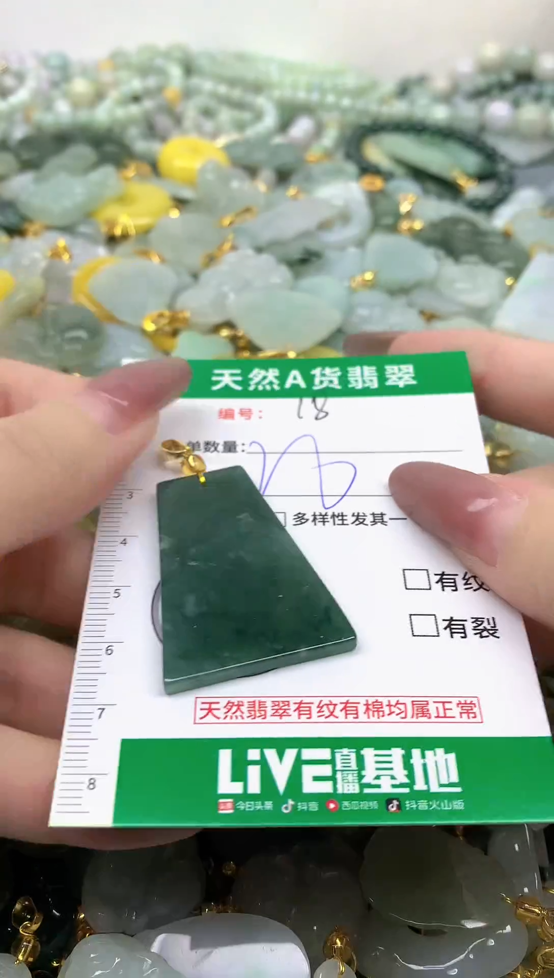 颈饰未镶嵌翡翠纯天然缅甸A货翡翠-18