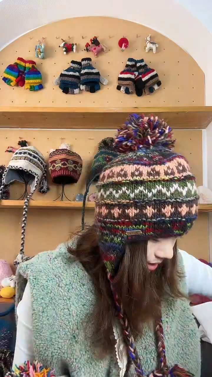 羊毛百分百纯手工帽子护耳帽闪购1