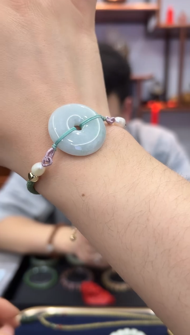 【闪购商品】翡翠手链未镶嵌平安扣吊坠-111224