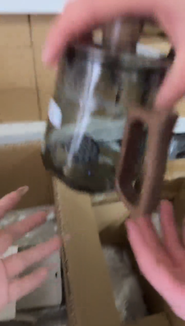 明信唐烟灰色木把绿茶杯