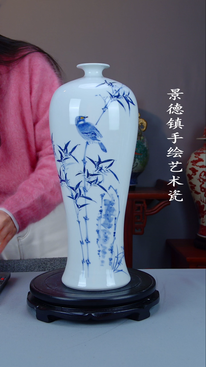 摆件陶瓷景德镇手工手绘陶瓷摆件20