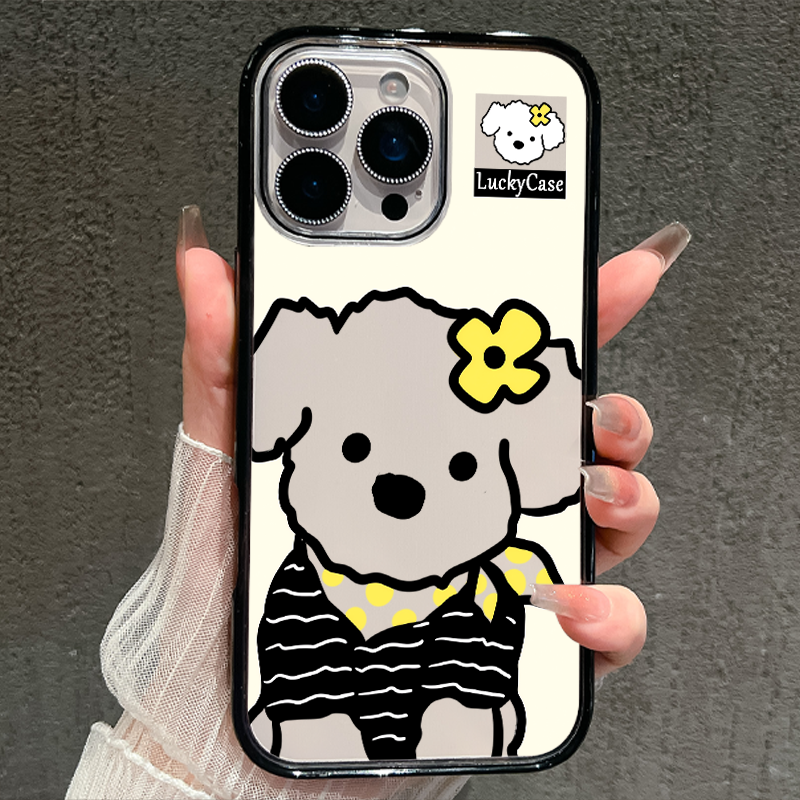 【AI键保护】围巾小狗适用苹果16promax手机壳iphone15新款14全包