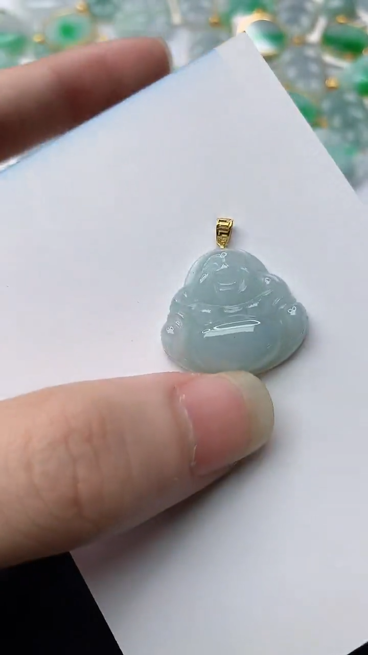 【闪购商品】翡翠颈饰18K金镶嵌91.........