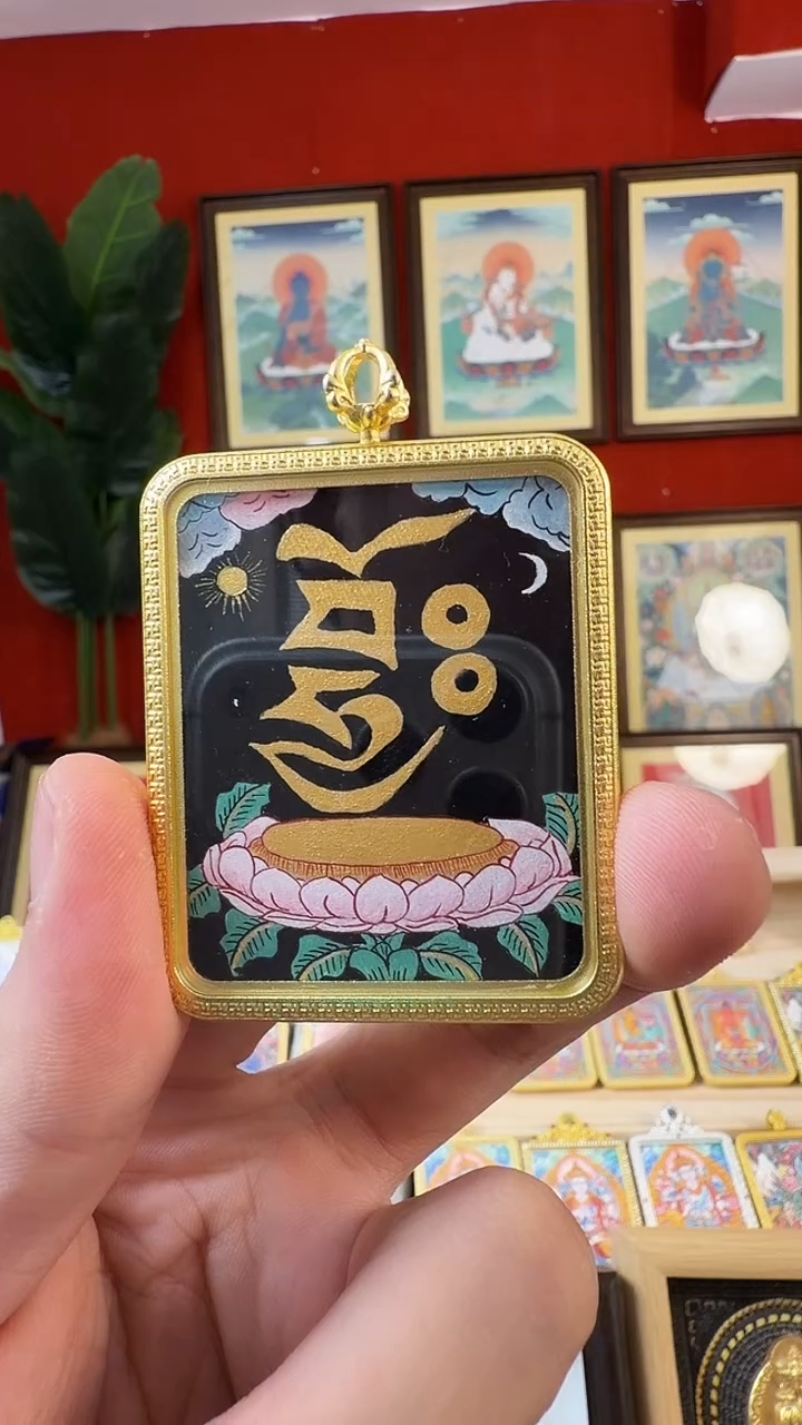 吊坠扎老师-热贡纯手绘-毛毛