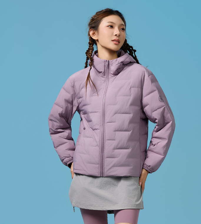 25030-1女款连帽轻暖羽绒面包服