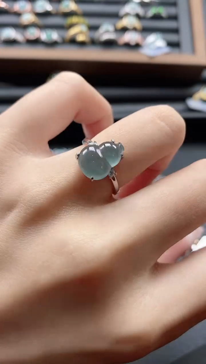 【闪购商品】翡翠戒指银S925镶嵌15151