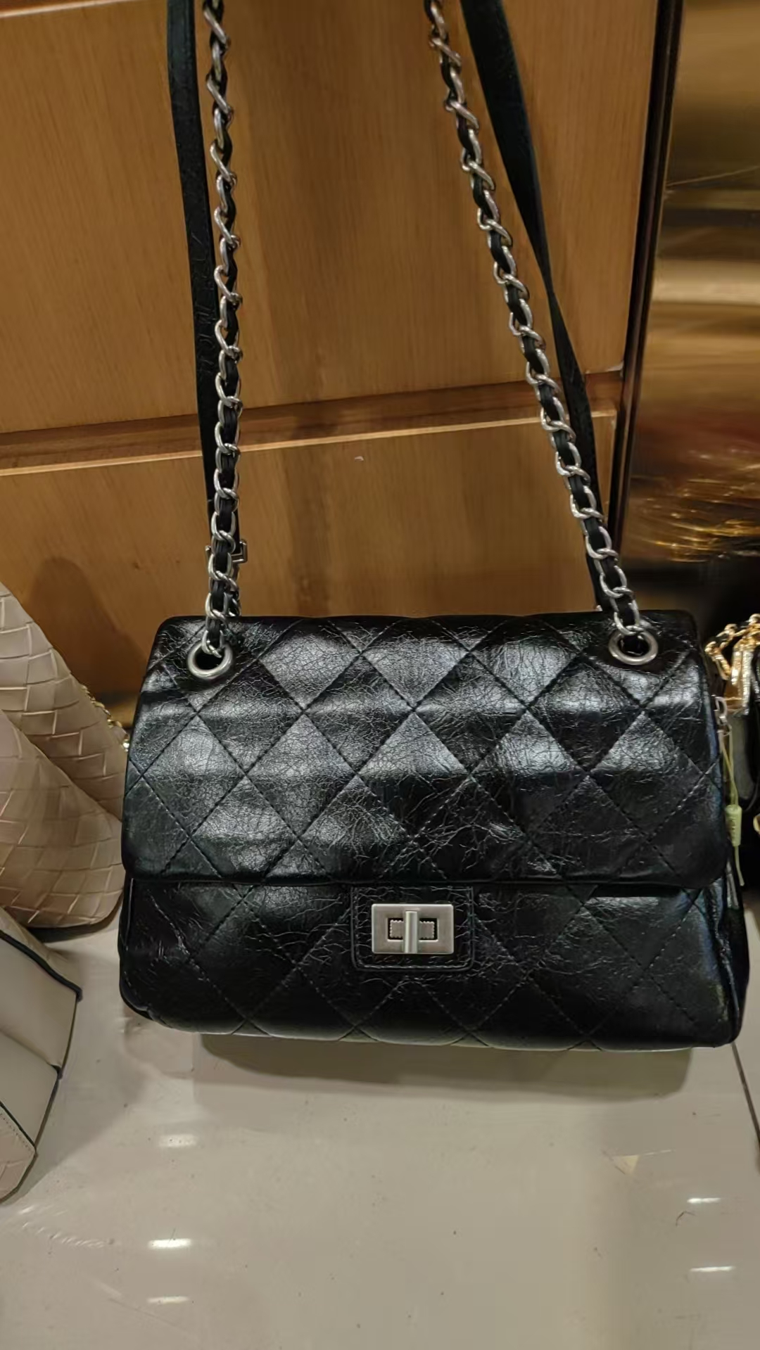 韩系菱格链条包绣线轻奢新款单肩包斜挎通勤休闲FL7540210T五款