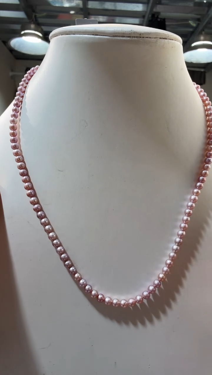 项链未镶嵌淡水珍珠优0115 约4mm