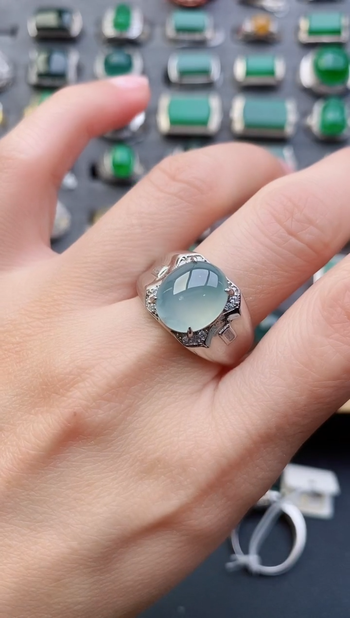 【闪购商品】翡翠戒指银S925镶嵌1212