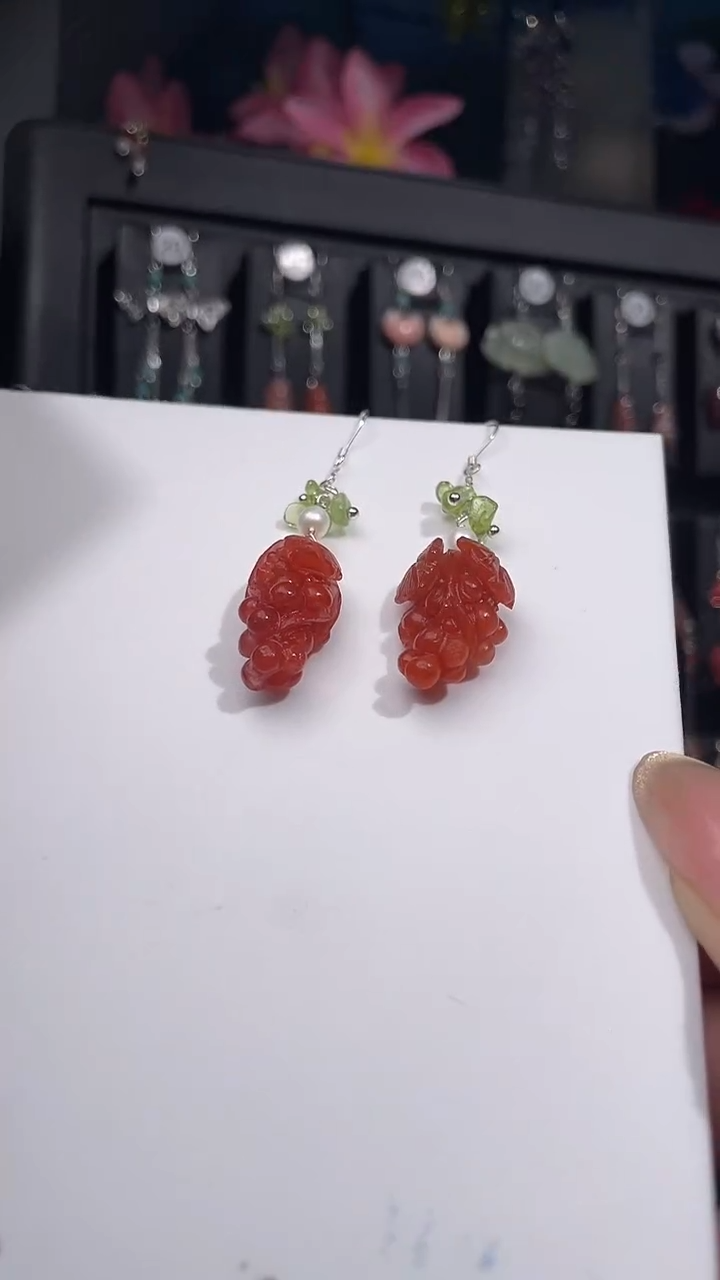 银S925镶嵌耳饰紫晶周* 周育