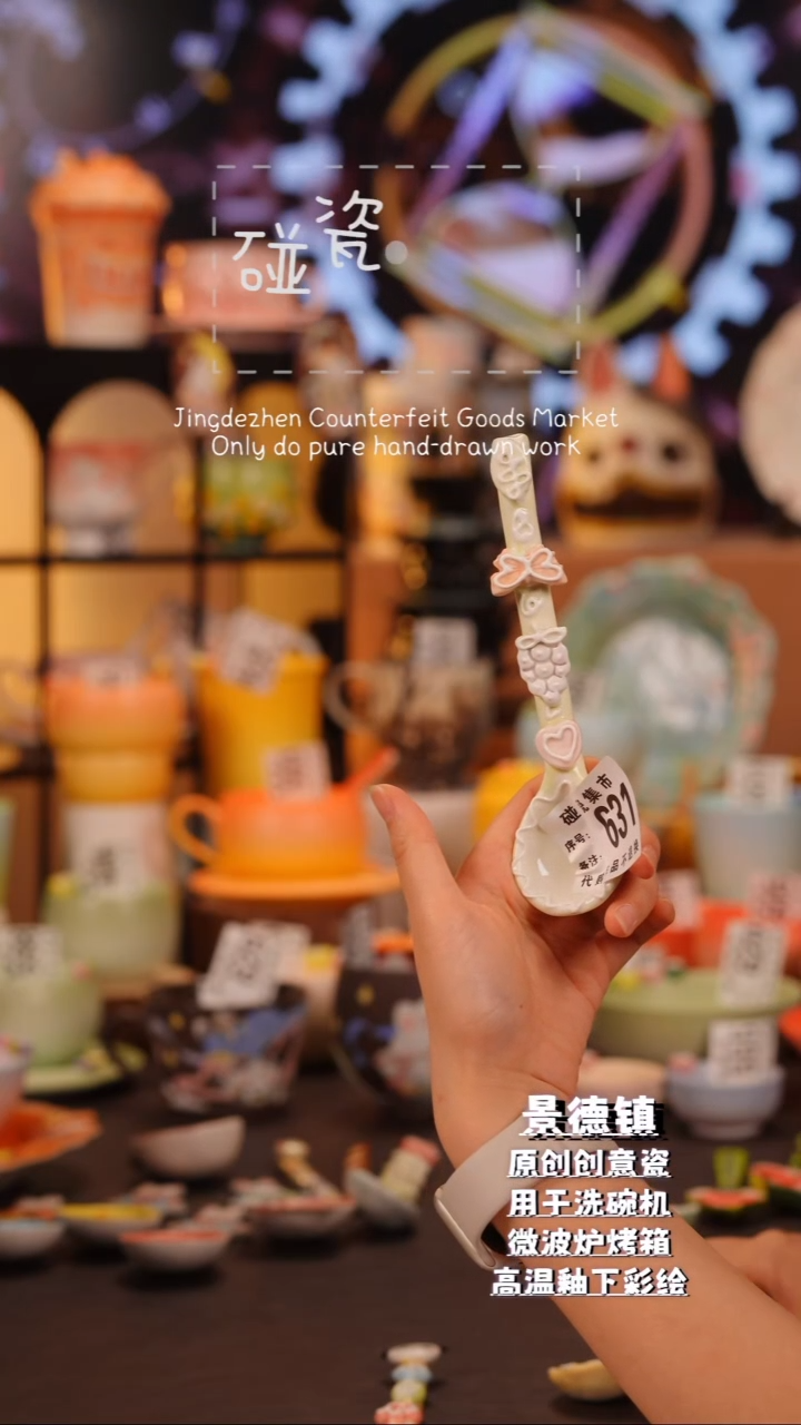 杯子631手工手绘高温釉下彩陶瓷