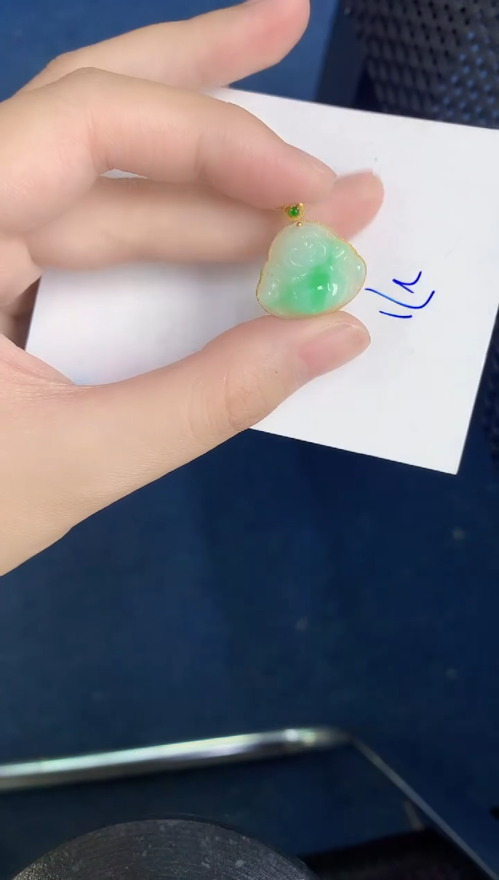 【闪购商品】翡翠颈饰18K金镶嵌000000000