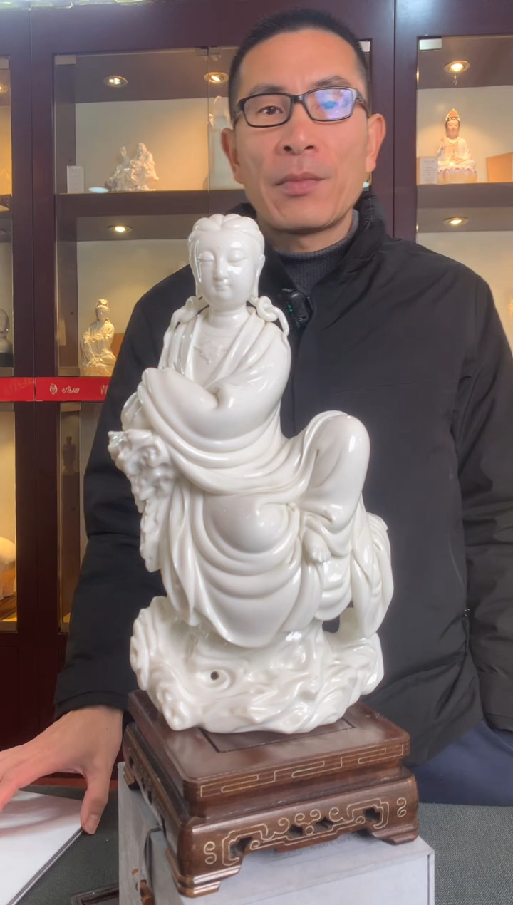 【闪购商品】摆件德化白瓷 坐岩观音