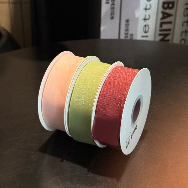 丁峰包装·2.5cm纱织彩带 果冻纱 蝴蝶结绑带礼盒花篮装饰打结丝带