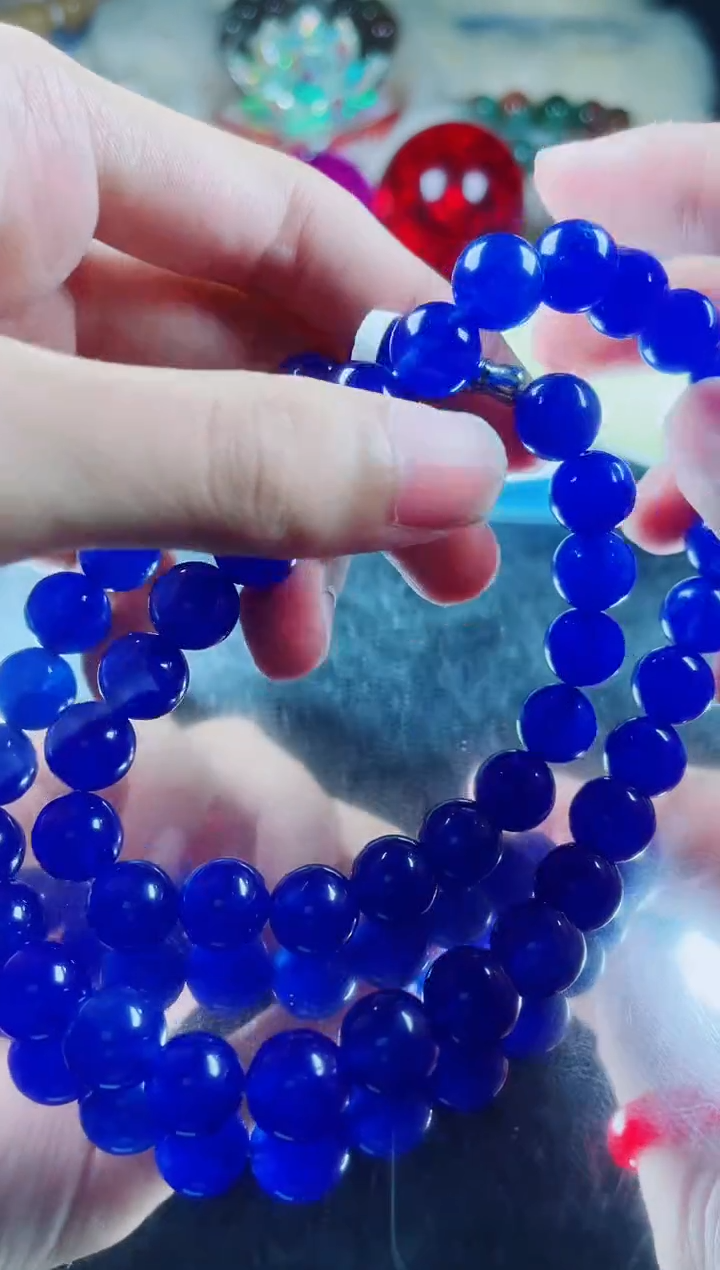 玛瑙/玉髓项链未镶嵌克莱因蓝项链卡10