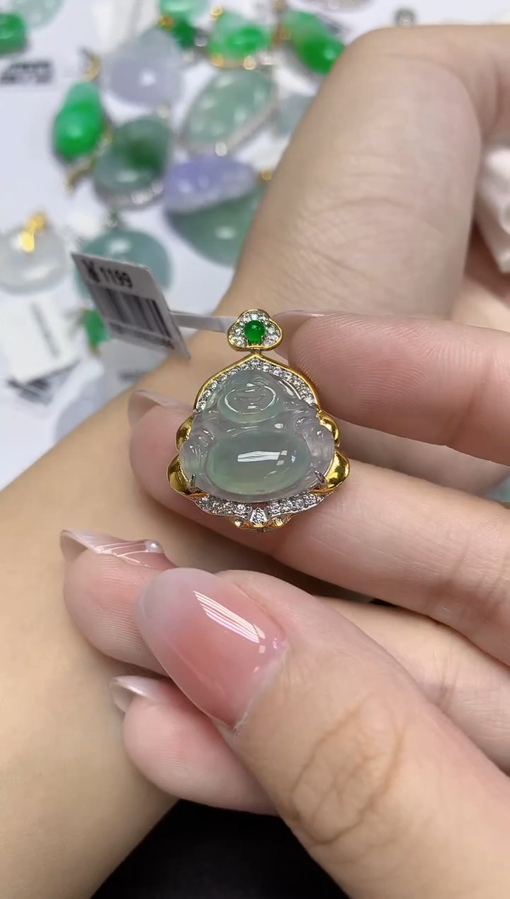 颈饰未镶嵌翡翠天然缅甸翡翠A货多样性发一件