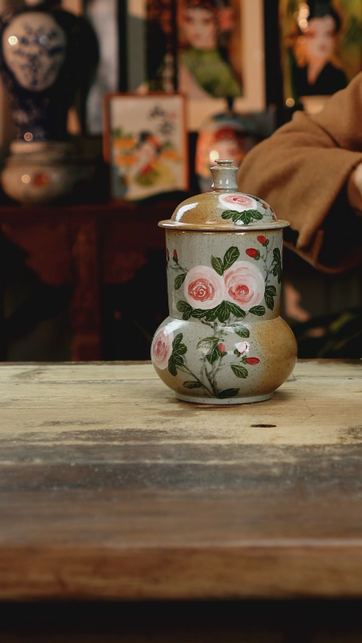 【闪购商品】瓷片景德镇纯手工釉下彩精品花瓶