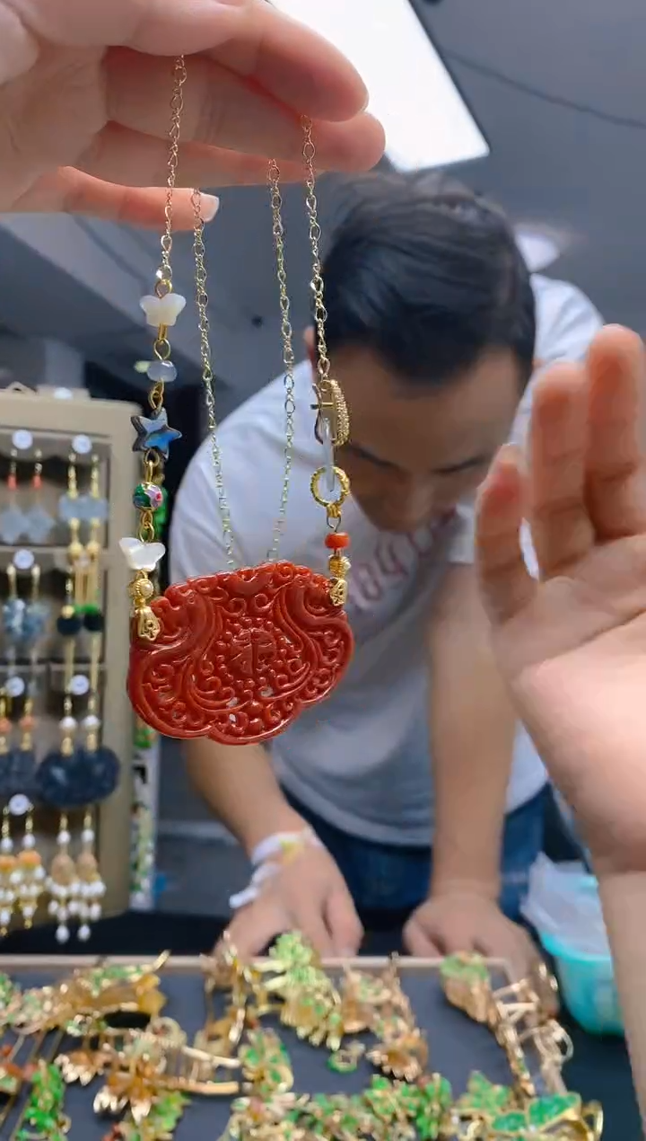 【闪购商品】翡翠耳饰合金0115翡翠锁骨链