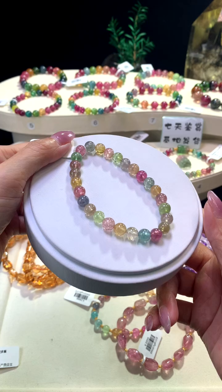 【闪购商品】碧玺手链未镶嵌【梦源珠宝】天然碧玺单圈手链