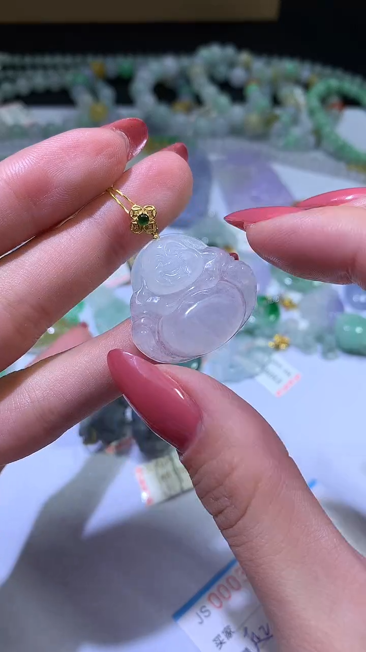 颈饰18K金镶嵌翡翠ZX018735